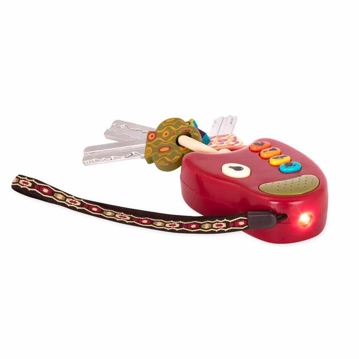 Red toy car keys.