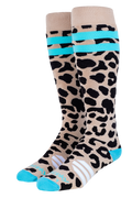 Knew socks with leopart patterns