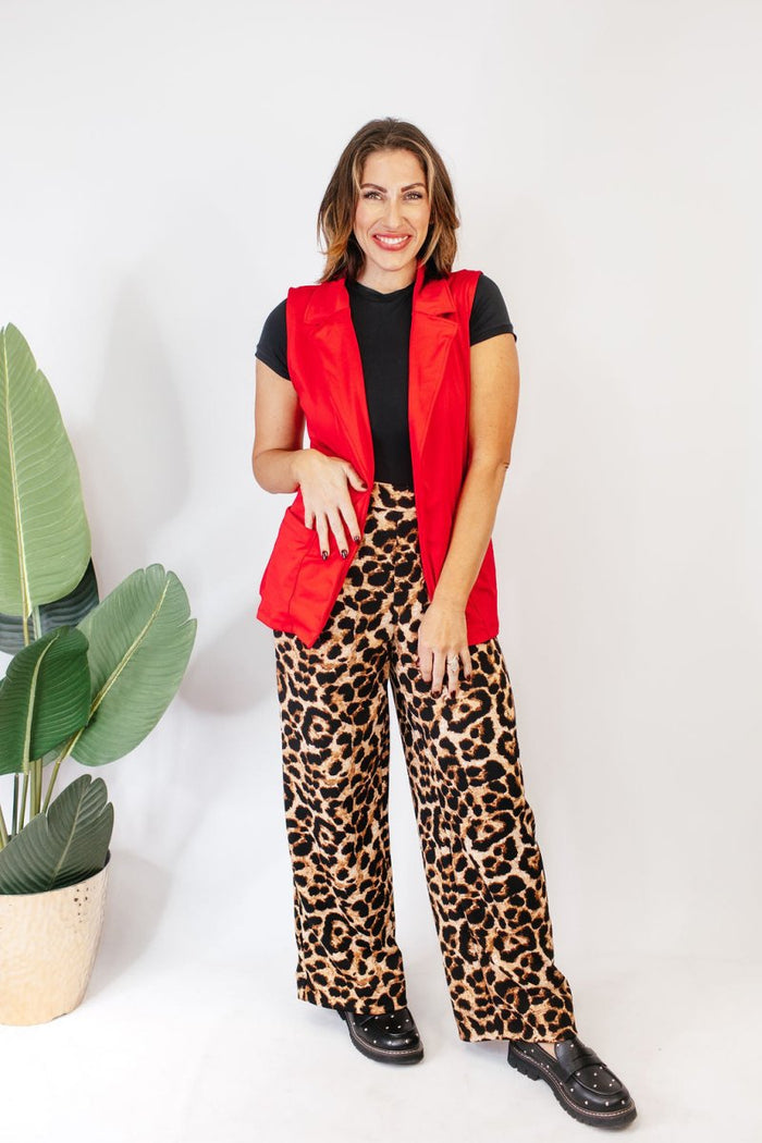 Get The Job Done Vest In Red - Reg & Curvy - Macoma Boutique240 Jackets/Blazers