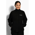 Model Wearing Getty Black Fleece Jacket