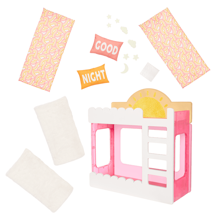 Glitter Girls pink and white bunk bed