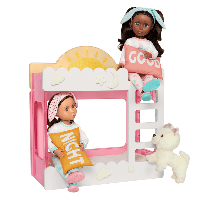 Glitter Girls pink and white bunk bed