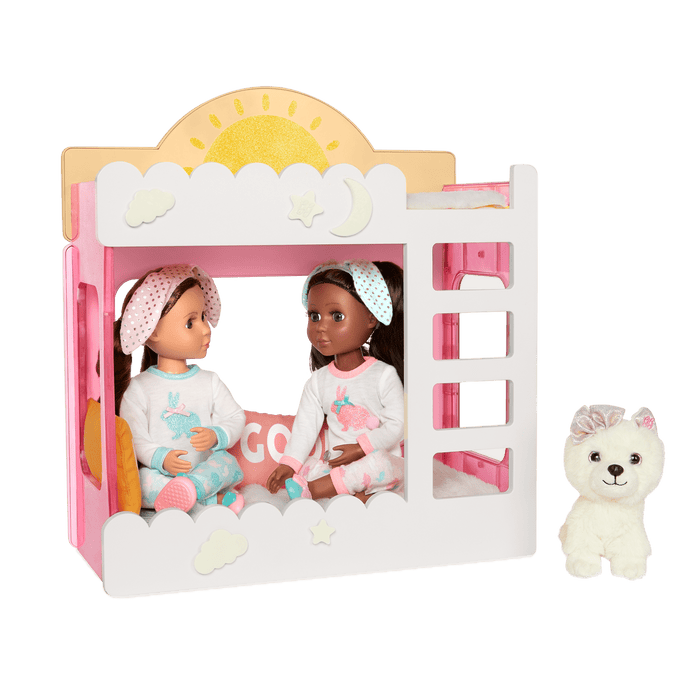 Glitter Girls pink and white bunk bed
