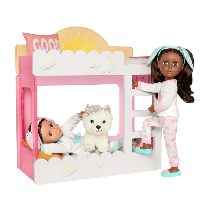 Glitter Girls pink and white bunk bed
