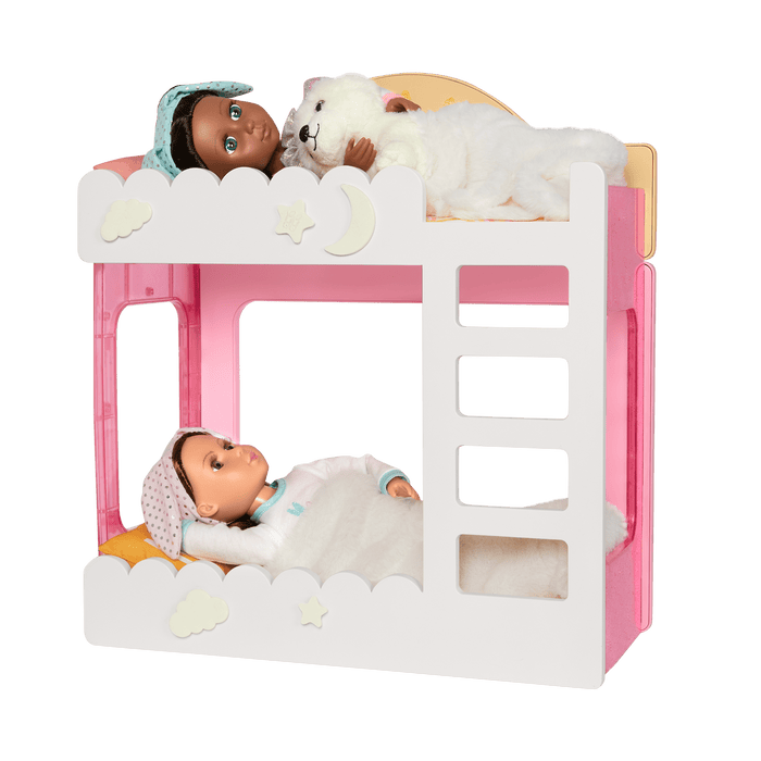 Glitter Girls pink and white bunk bed