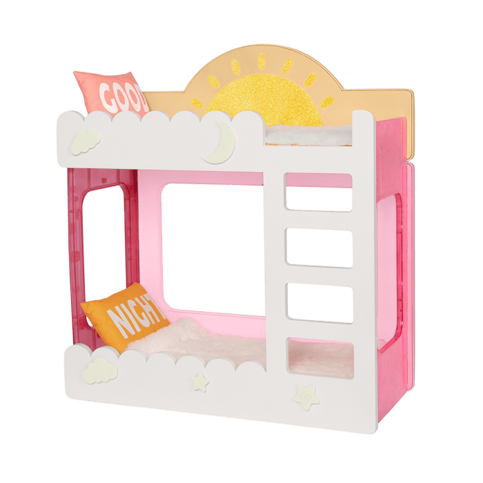 Glitter Girls pink and white bunk bed