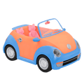 Orange and blue toy convertible punch buggy car