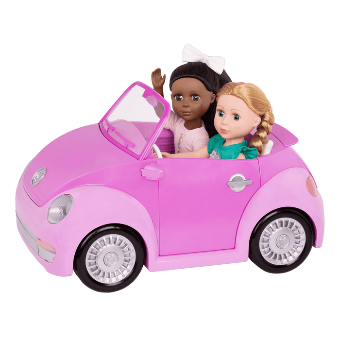 Purple toy convertible punch buggy car