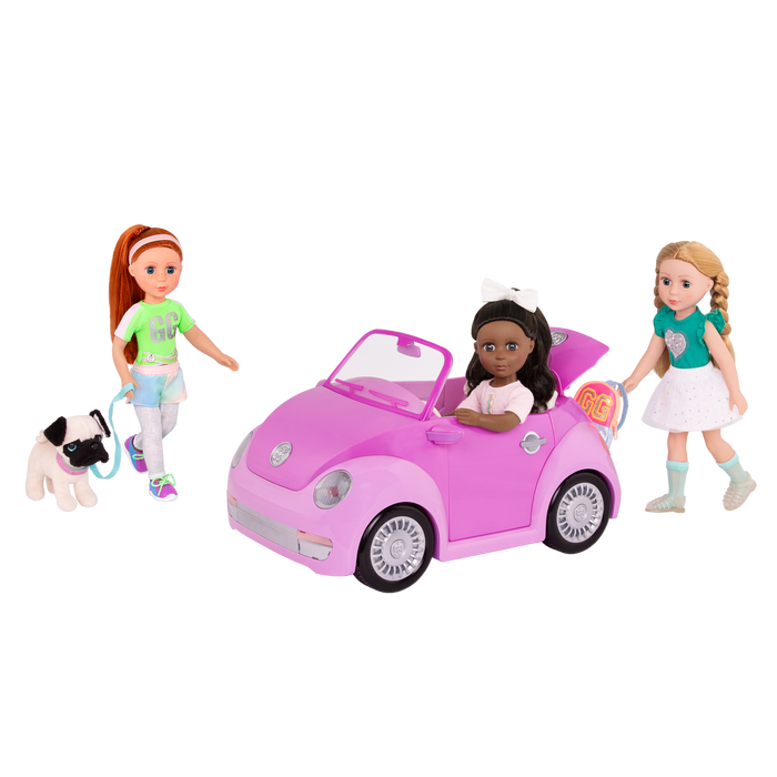 Purple toy convertible punch buggy car