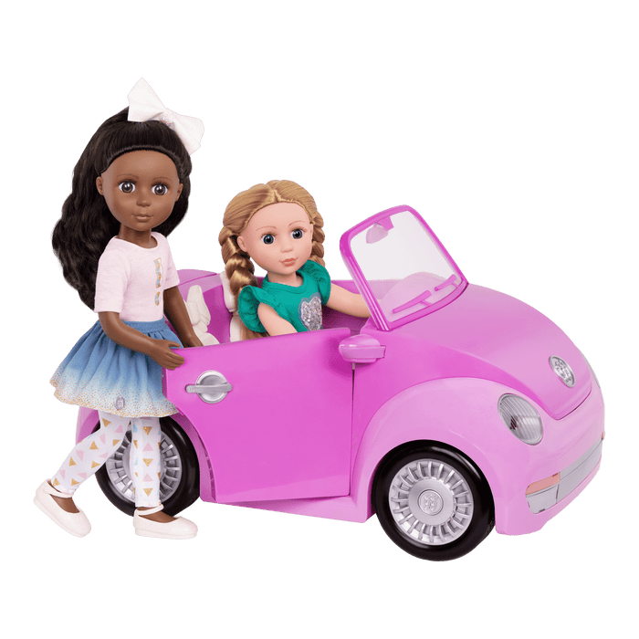 Purple toy convertible punch buggy car