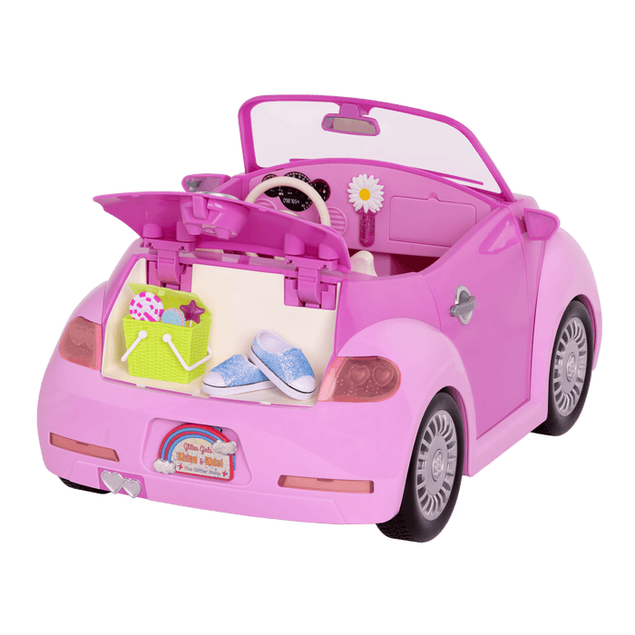 Purple toy convertible punch buggy car