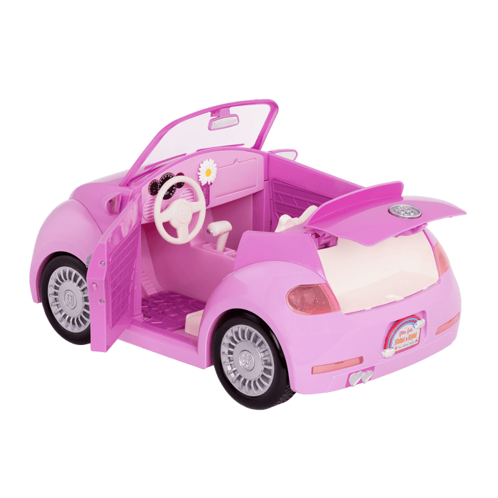 Purple toy convertible punch buggy car