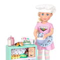 14-inch doll baking donuts
