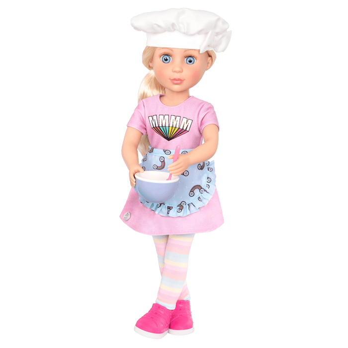 14-inch doll baking donuts