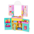 Drive-thru restaurant playset with toy food