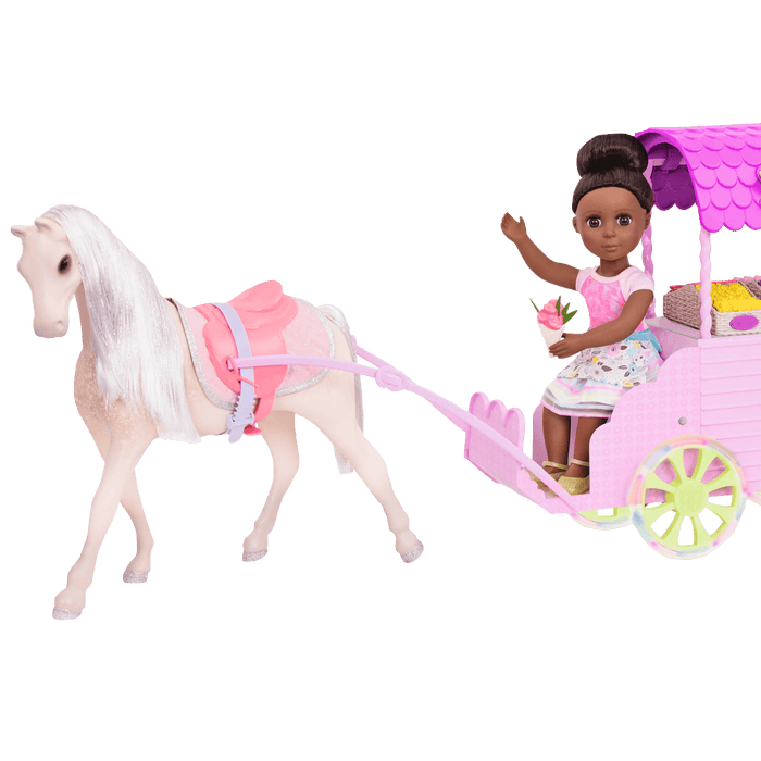 14-inch doll with flower carriage