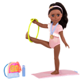 14-inch doll using gymnastic playset
