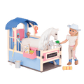 14-inch doll with horse stable playset
