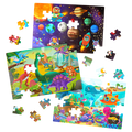 Jigsaw puzzle pack giant floor puzzles dinos outer space
