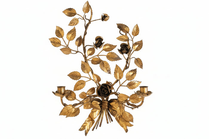 Gilt Single Italian Floral Sconce