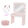 Our Generation Glam & Glow Vanity Table Set for 18-inch Dolls