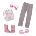 Glitter-themed clothes for 14-inch doll