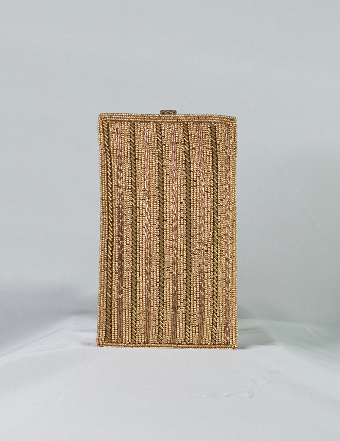 Gold Hand Embellished Phone Pouch