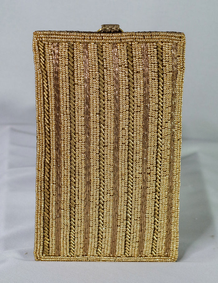 Gold Hand Embellished Phone Pouch