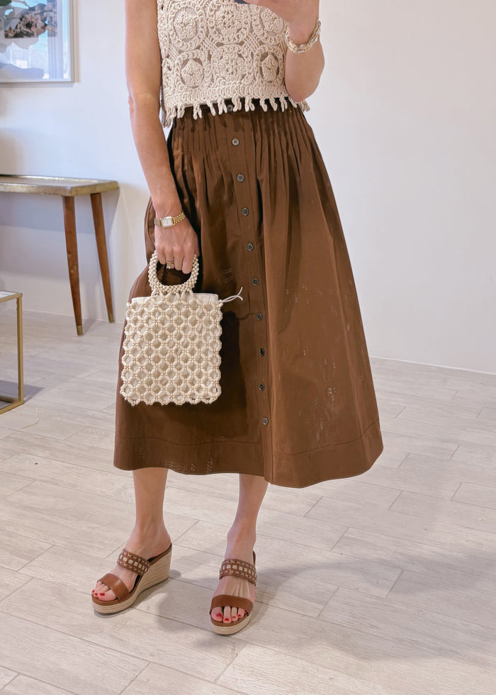 Good Luck Midi Cotton Skirt