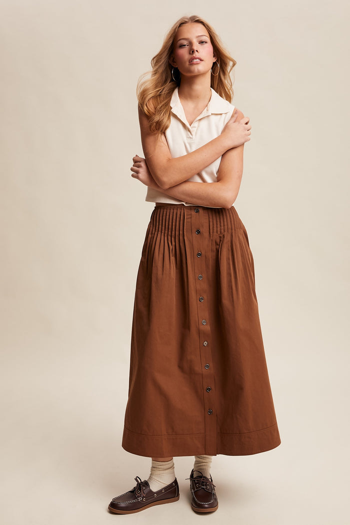 Good Luck Midi Cotton Skirt