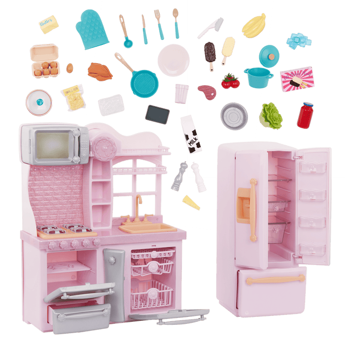 Our Generation Pink Gourmet Kitchen Playset for 18-inch Dolls