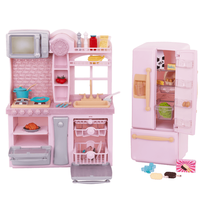 Our Generation Pink Gourmet Kitchen Playset for 18-inch Dolls