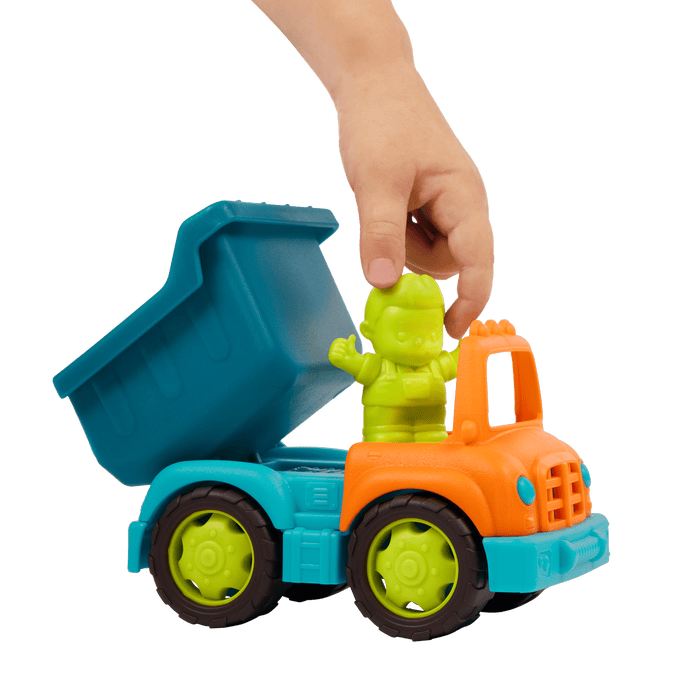 Toy dump trucks with sand molds