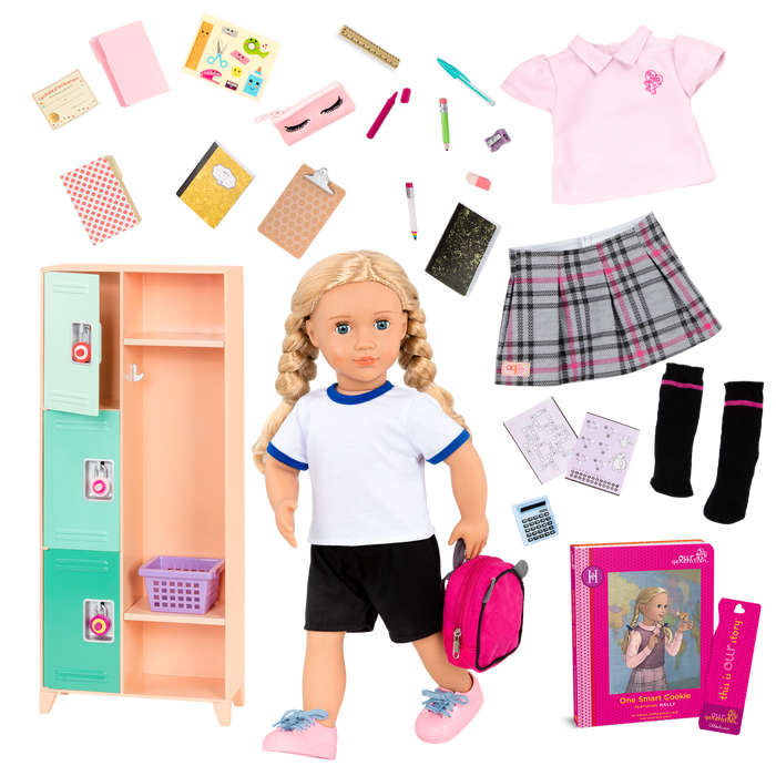 Our Generation Doll Hally & School Locker Bundle