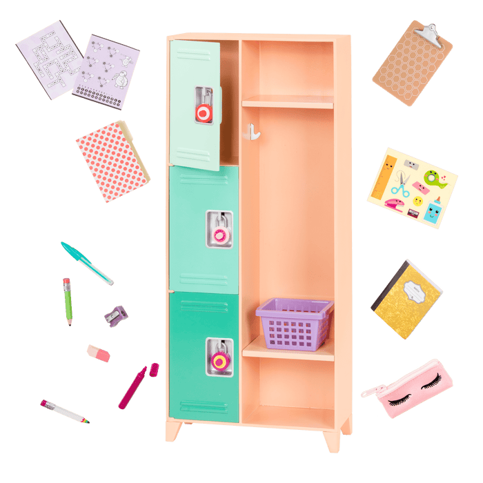 Our Generation Doll Hally & School Locker Bundle