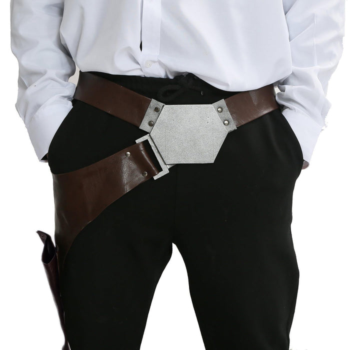 Han Solo Holster Belt -  Star Wars PU Leather Cosplay Prop - Adult Cos Replica