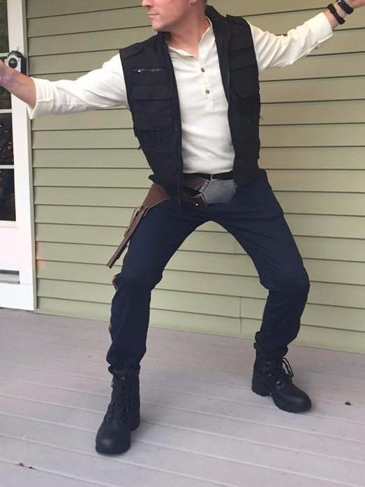 Han Solo Holster Belt -  Star Wars PU Leather Cosplay Prop - Adult Cos Replica