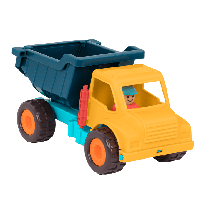 Toy dump truck with driver.