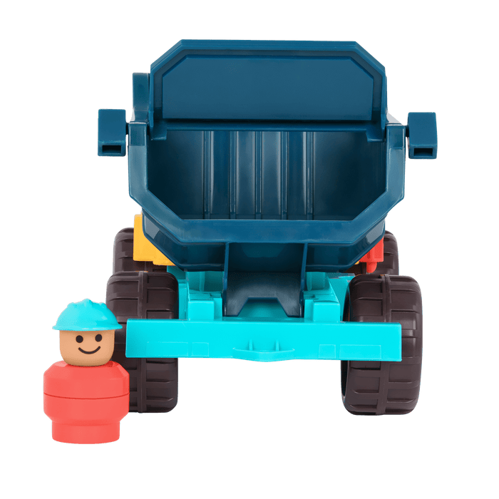 Toy dump truck with driver.