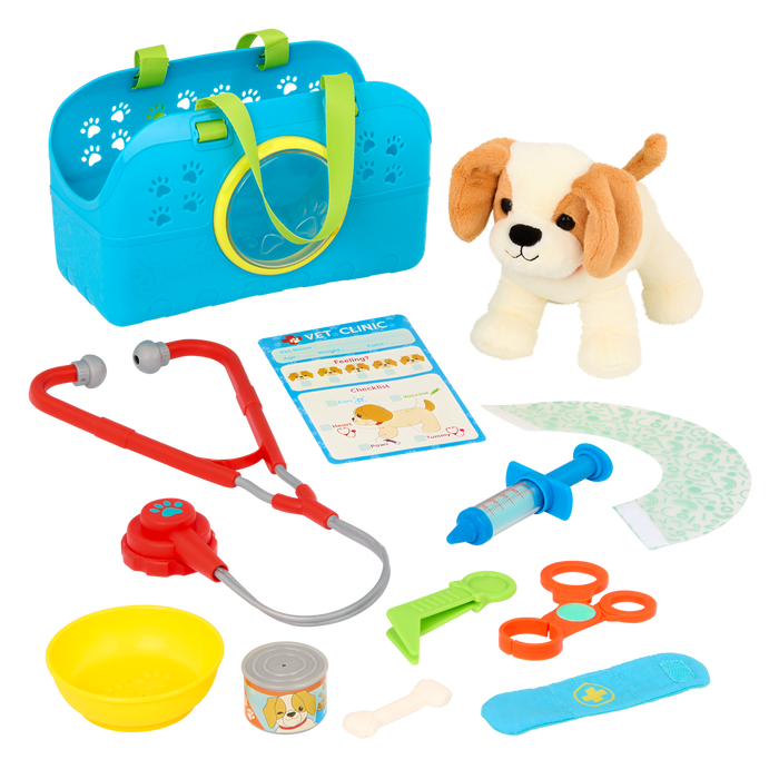 Puppy Vet Clinic Playset with Carrier