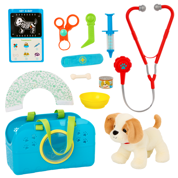 Puppy Vet Clinic Playset with Carrier
