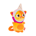 Plush cat with an ice cream hood.