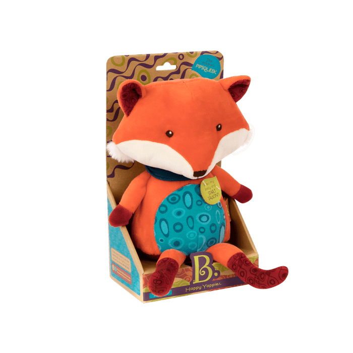 Interactive talk-back fox plushie