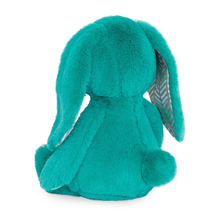 Teal plush bunny.