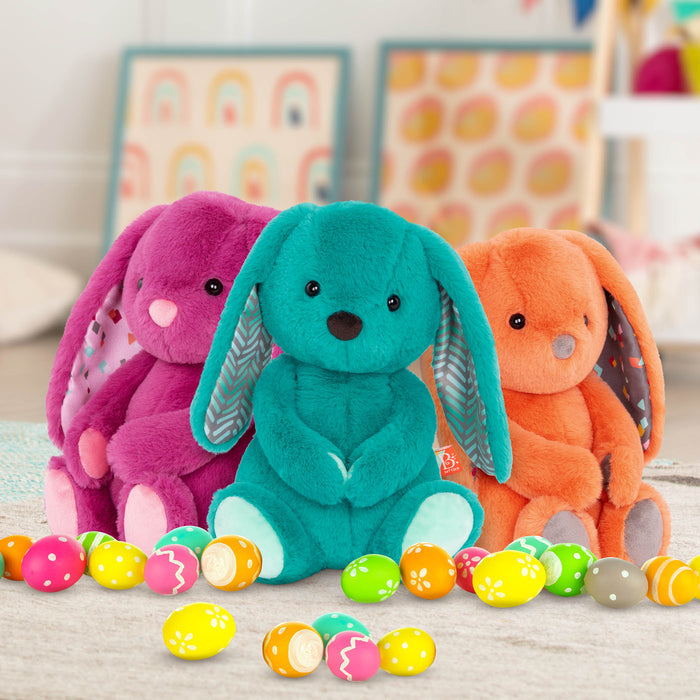 Pink plush bunny.