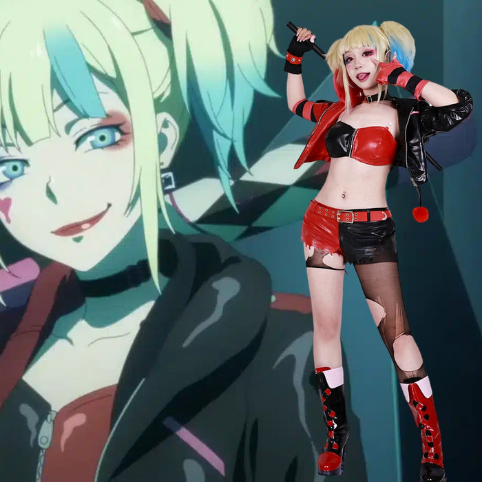 Harley Quinn Full Set - Suicide Squad ISEKAI Cos Outfit - Wig Costume Halloween