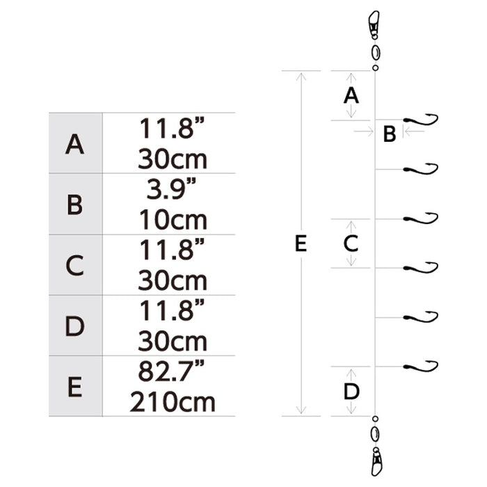 hayabusa-ex128-gold-rush-sabiki-rig-diagram