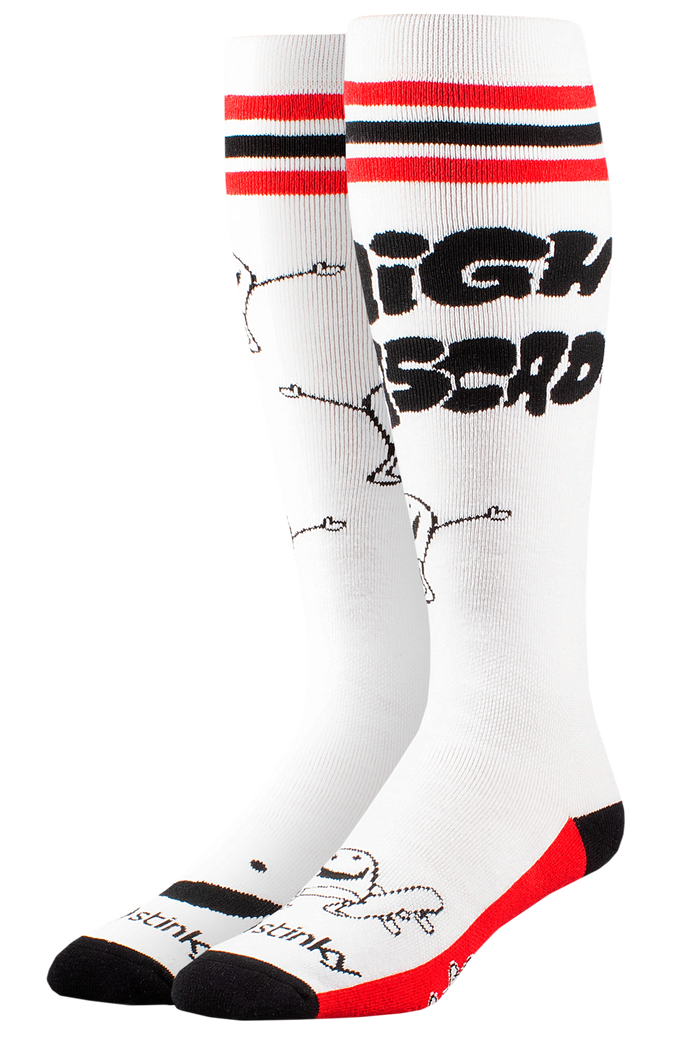 High Cascade Summer Camp collaboration with Stinky Socks snowboard socks