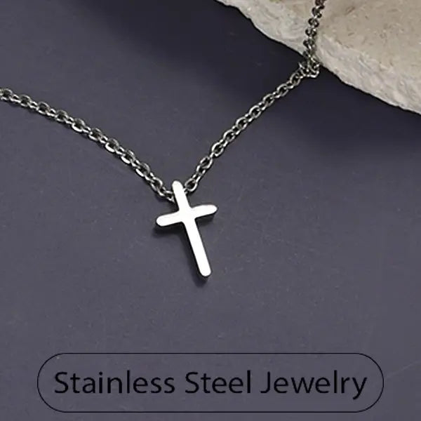 He Walks With Me Cross Necklace