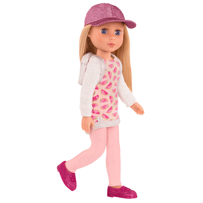 Watermelon tunic for 14-inch doll